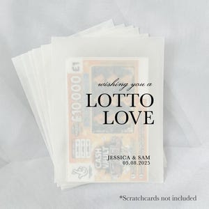 Porte-cartes à gratter pour mariage, Cadeaux pour mariage, Cadeaux uniques pour mariage, Billets de loto de mariage, Sacs de billets de loto, Sacs de cadeaux de mariage