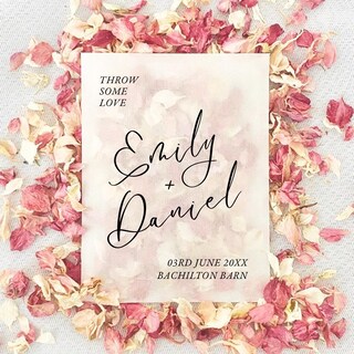 AIOMOB 50 Sacchetti Per Coriandoli Matrimonio – Con Scritta 'Throw Some Love', Formato 8x10 Cm, Per Petali E Riso
