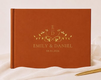 Wedding Guestbook, Personalized Wedding Guest Book, Wedding Guest Book, Guestbook Wedding, Custom Wedding Guest Book, Gold Foil Guestbook