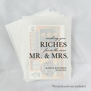 Porte-cartes à gratter pour mariage, Cadeaux pour mariage, Cadeaux uniques pour mariage, Billets de loto de mariage, Sacs de billets de loto, Sacs de cadeaux de mariage