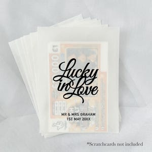 Porte-cartes à gratter pour mariage, Cadeaux pour mariage, Cadeaux uniques pour mariage, Billets de loto de mariage, Sacs de billets de loto, Sacs de cadeaux de mariage