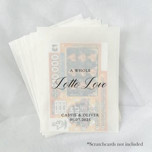 Porte-cartes à gratter pour mariage, Cadeaux pour mariage, Cadeaux uniques pour mariage, Billets de loto de mariage, Sacs de billets de loto, Sacs de cadeaux de mariage