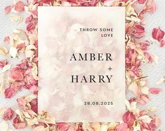 Confetti Bags, Biodegradable Confetti, Wedding Confetti, Personalised Wedding Confetti Bags, Confetti Packets, Petal Confetti