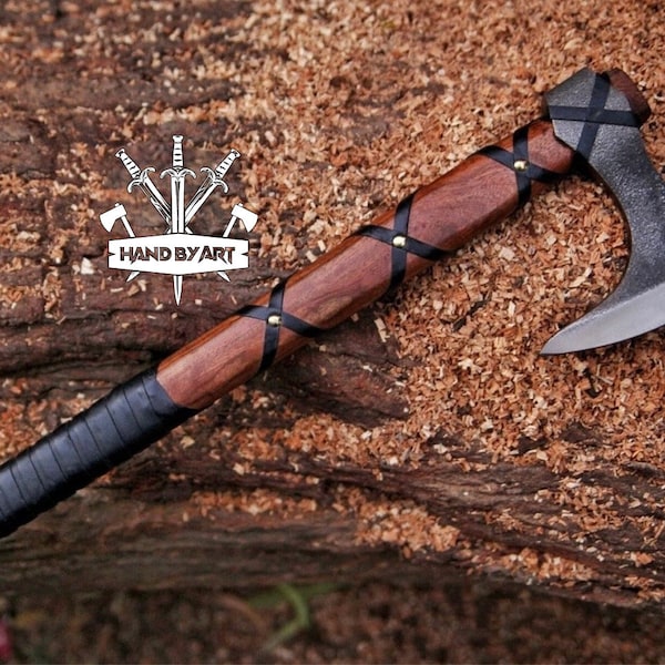 RAGNAR VIKING AXE - Authentic Bearded Nordic Axe with Forged Steel Blade, Ideal Camping and Outdoor Activities Tool, Gift for him