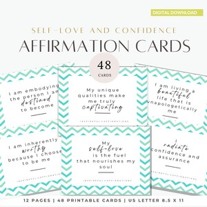 Affirmationskarten für Selbstliebe, bedruckbare Affirmationskarten, Affirmationskarten für Selbstfürsorge, Manifestationskarten, Positivitätskarten