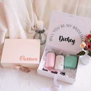 Personalized Bridesmaid Gift Box | Custom Proposal Box with Ribbon | Wedding Gift for Maid of Honor & Bridal Party