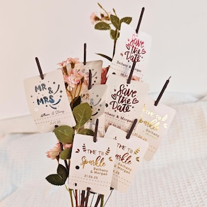 Let Love Sparkle - Personalized Sparkler Tags for wedding, Engagement, celebrations, Anniversaries, Wedding Favors