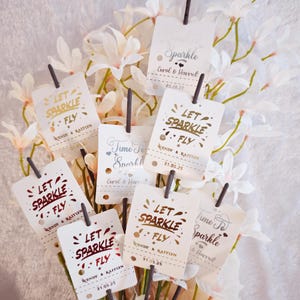 Personalized Sparkler Tags for wedding, anniversary, party, Engagement Parties,Wedding Favors