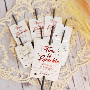 Let Love Sparkle, Engagement, celebrations, Anniversaries, 5x7cm Kraft Paper, Custom Sparkler Tags