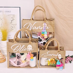 Personalized Bridesmaid Bag, Bridesmaid Bags, Bridesmaid Gift Bag, Beach Bag Gift, Bachelorette Party Bag, Jute Bag, Bridal Party Gift