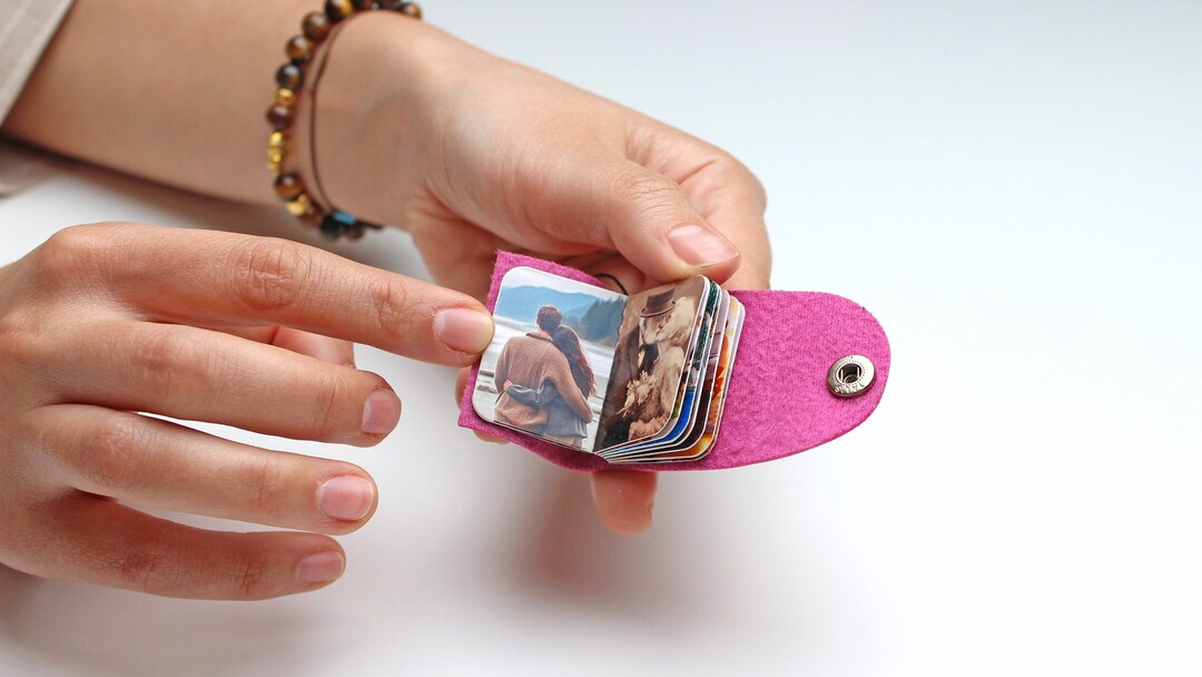 Mini Personalized Photo Album, Anniversary Gifts Photo Album Keychain