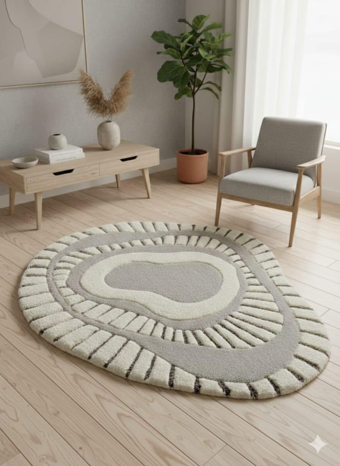 Hand Tufted Rugs for House, Modern Wool Area Rug, Luxury Home Decor ...