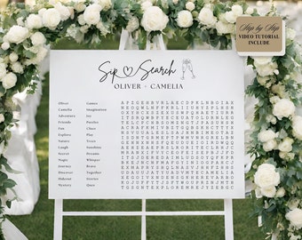 Custom Wedding Word Search Puzzle: Sip and Solve Game (Digital Download)