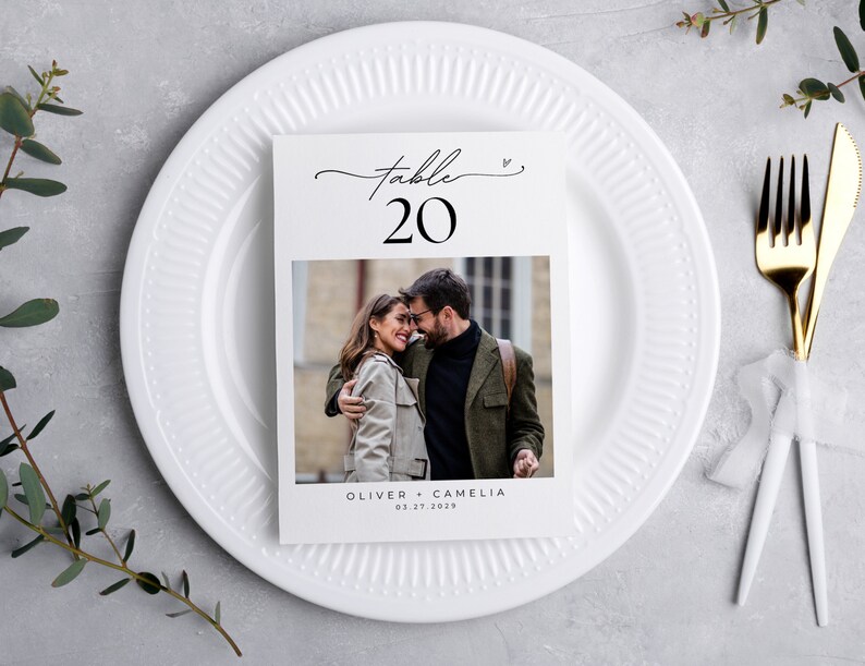 Photo Table Numbers Wedding, Editable Wedding Table Numbers with photo, Reception Table Numbers ,5x7, 4x6, Table number Wedding Sign Photo.