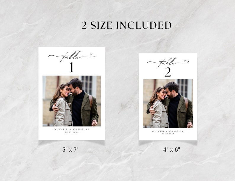 Photo Table Numbers Wedding, Editable Wedding Table Numbers with photo, Reception Table Numbers ,5x7, 4x6, Table number Wedding Sign Photo.