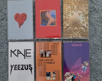 Kanye West - 808 & Heartbreak - My Beautiful Dark Twisted Fantasy - Bekijk de troon - Yeezus - The Life Of Pablo - Afstuderen Cassette Tape