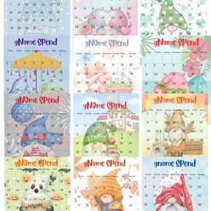 2024 gNome Spend Tracker, Savings Tracker, Cash Stuffing, Gnomes