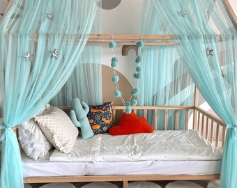 Montessori Bed Canopy, Personalized Bed Canopy, Canopy for House Bed, Canopy Tent, Canopy Bed, Kids Bed Curtains