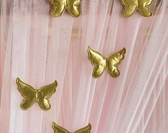 Golden butterflies for canopy bed