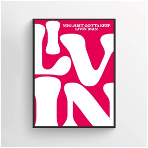 LIVIN versuft en verward typografische print