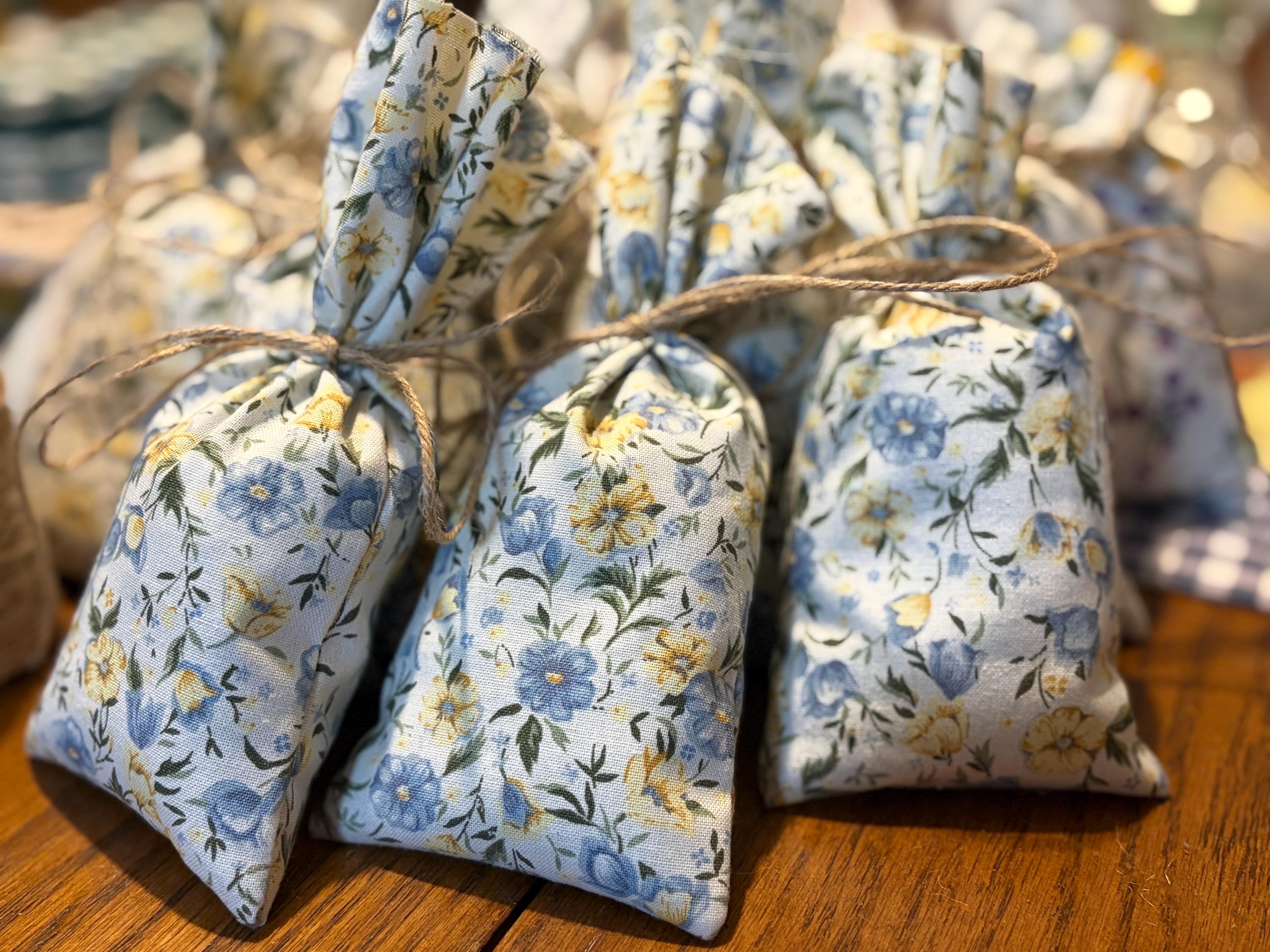 Blue & Yellow Floral Lavender Sachets, Set of 3 - Etsy