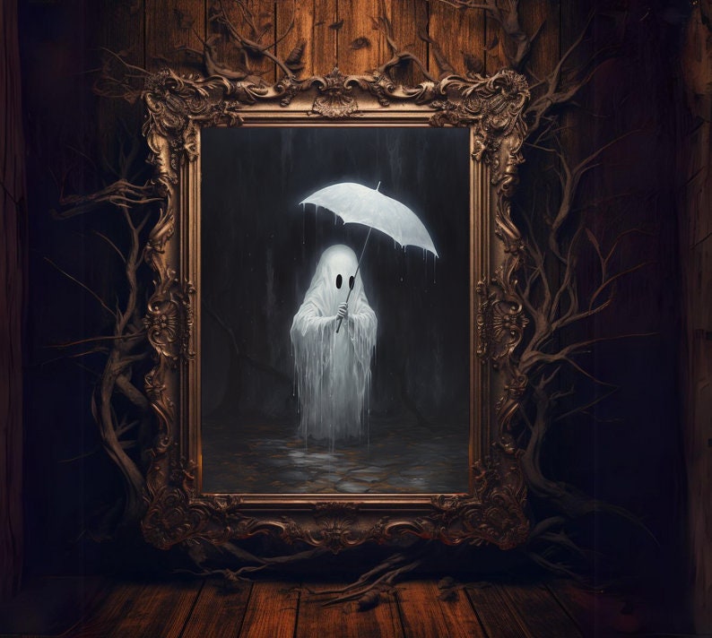 画材 AirMacgucci ghost Its Rainning Good Rainy Day Gothic Specter Print - Etsy