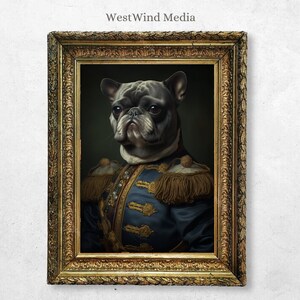 Gothic French Bulldog Vintage Poster, Art Poster Print, Home Decor, Victorian Vampire, Dark Academia, Witchy Decor