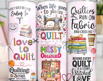 面白いキルティングタンブラーラップデザイン：Sewing Passion PNG（20オンスシームレス、デジタルダウンロード