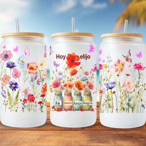 Spanish Affirmation HOY ELIJO, Latina tumbler PNG, Frases bonitas, Regalo para ella, Gift for her, Motivational Tumbler, Spanish Design 16oz