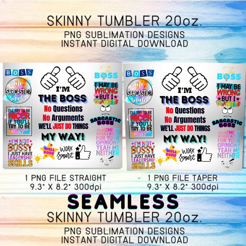 Sarcastic Boss Gift Tumbler Design, I'M THE BOSS, Leader Quotes Png, Funny Boss Design Png