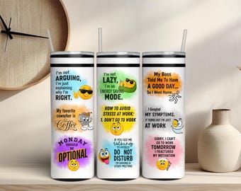 面白いオフィス用タンブラー、皮肉な仕事の引用句、同僚ユーモア、20オンスタンブラーギフト