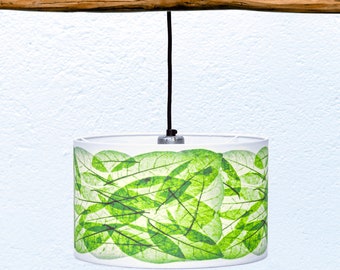 Green Leaves Lampshade, lampshades, lampshade, Lighting, lamps, lamps