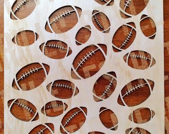 Reusable Bleaching Stencil - Footballs