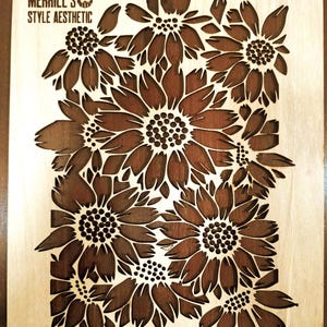 Reusable Bleaching Stencil - Sunflowers Melody