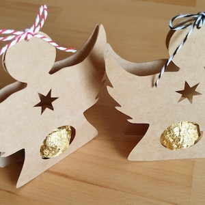 Weihnachten Engel Geschenk Verpackung Praline Schokoladenkugel Tischdeko Firmenfeier Give-away Anhänger digitaler Download