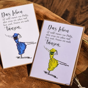 Karte Geburtstag Glückwunsch Tanz Freude Energie Motivation