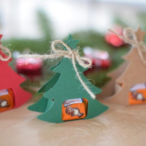 Weihnachten Tannenbaum Geschenk Verpackung Praline Tischdeko Firmenfeier Give away Anhänger digitaler Download