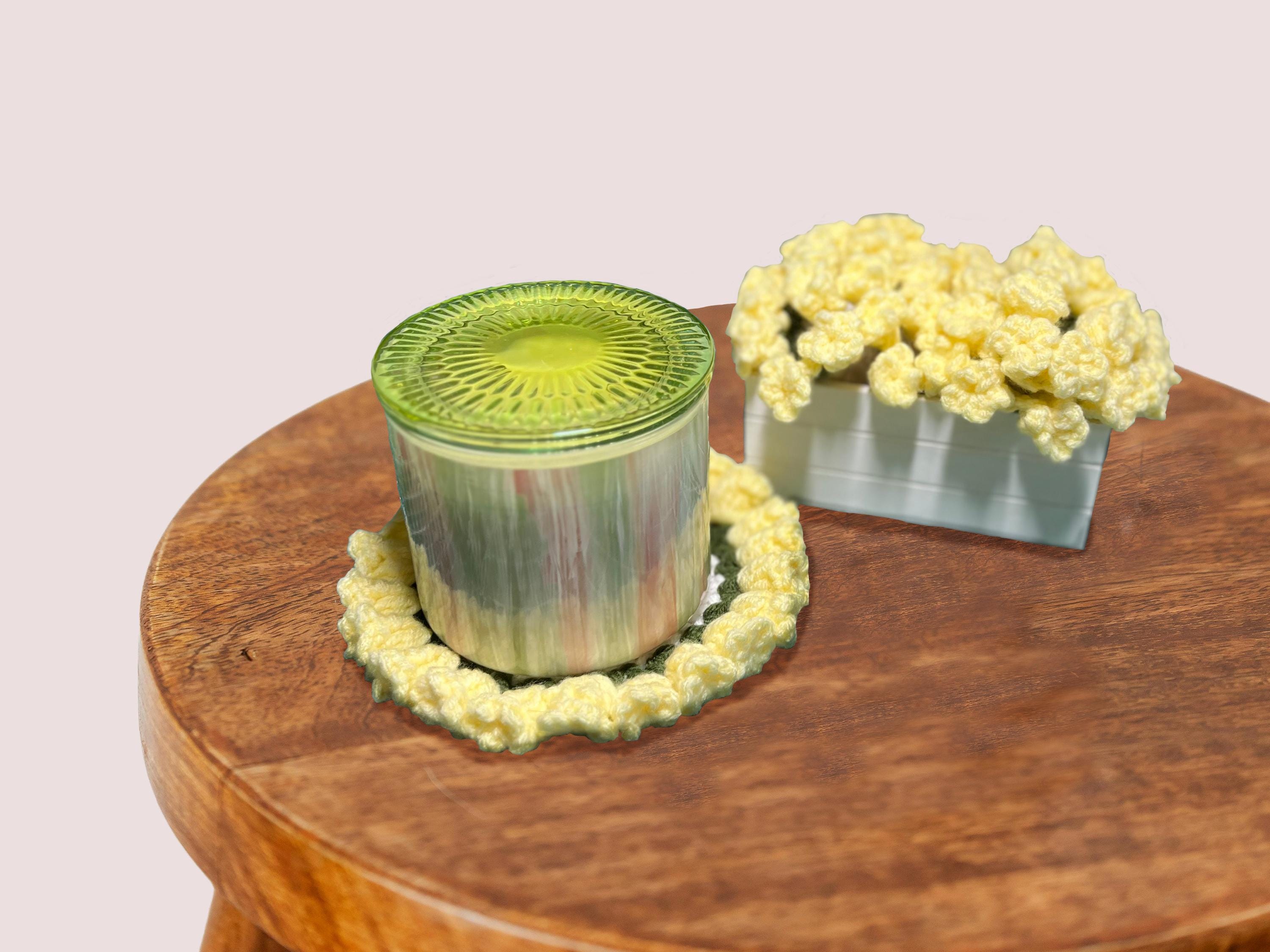 Tulip Coasters/ Build your own coaster set/ Handmade/ Crochet Coasters/ Coffee Table Decor/ Box set of Coasters