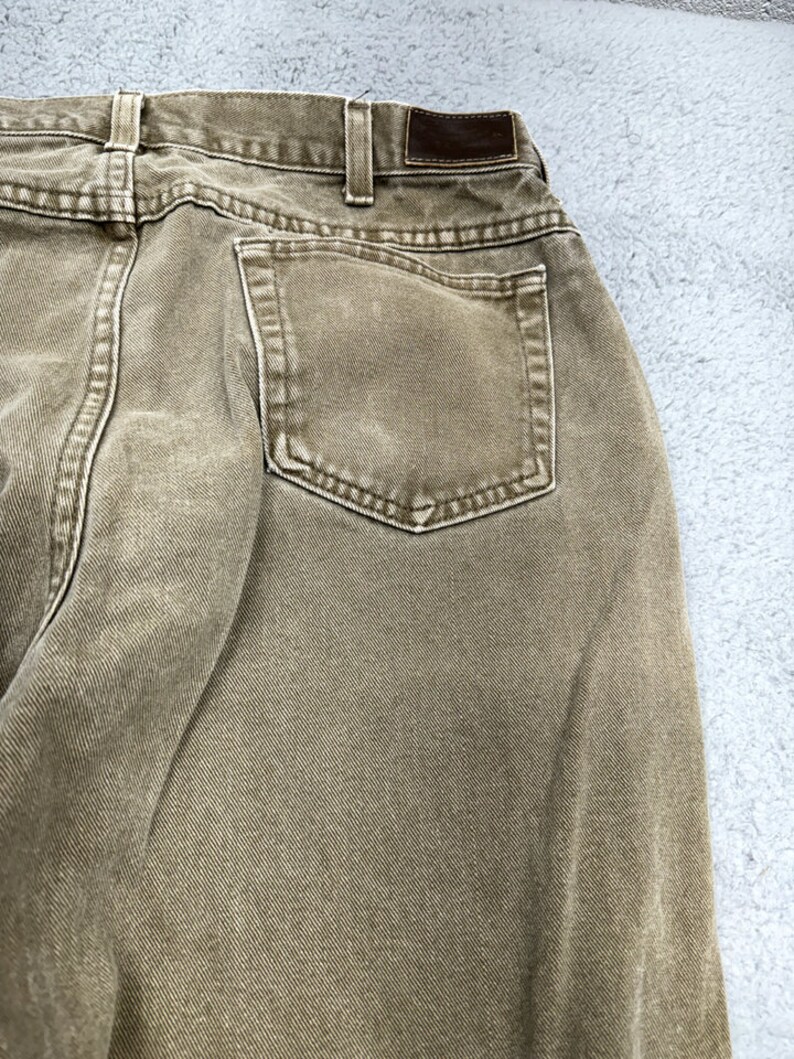 Vintage LL Bean Jeans 34x30 Brown Double L Natural Fit Leather Tab Made