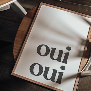 Oui Oui Poster, Bathroom Wall Art, French Poster, French bathroom poster, Funny Bathroom Wall Art, Typography Prints