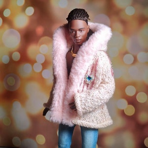 Knitted winter jacket for homme doll - 1/6 Clothes for regular 11 inch 28cm male dolls