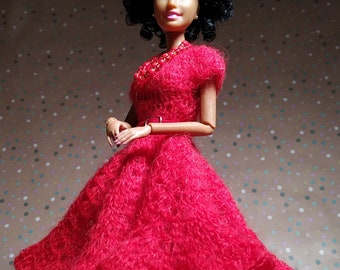 Robe, chaussures, ceinture, collier pour poupée Barbie - 1/6 Vêtements pour poupées-femmes normales 11 pouces 30 cm