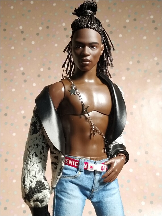 Ken Doll Body Chain With a Personalized Letter and Stars Jewelry for Homme 1 6 Dolls Etsy UK