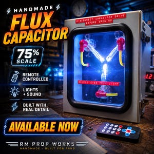 Flux Capacitor prop, 75% scale, remote controlled, lights and sound, hand built in the UK