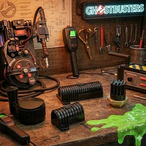 Juego de manivela y resistencias de los Cazafantasmas Proton Pack / Réplica de manivela Raytheon / Resistencias Dale (RH-25, RH-50, PH-25) / Mejora de resina