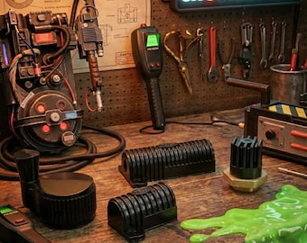 Juego de manivela y resistencias de los Cazafantasmas Proton Pack / Réplica de manivela Raytheon / Resistencias Dale (RH-25, RH-50, PH-25) / Mejora de resina