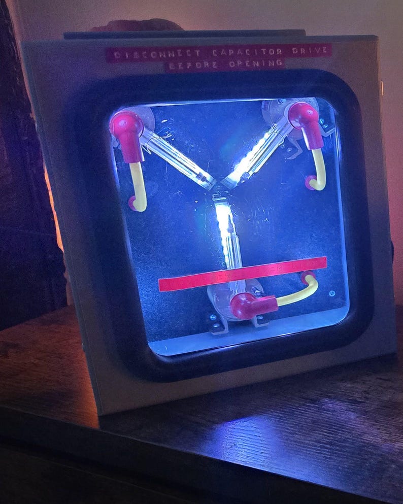 Flux Capacitor and Time Circuits Clock Set | Light Up Props with Sound & Remote | Back to the Future Inspired Handmade Gift image 4