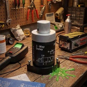 Clippard R-331 Valve Replica | Proton Pack Cyclotron Part | Large Resin Prop Upgrade | Metallic Finish & Foil Label