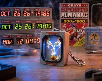 Flux Capacitor Keyring | Back to the Future Prop Replica | 3D Printed Multicolor | DeLorean Time Machine Accessory | Sci-Fi Geek Gift