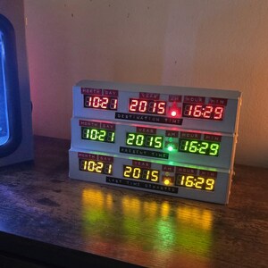 Back to the Future Time Circuits Clock | Working Light-Up Prop Replica | Time Travel Sequence & Custom Dates | Handmade UK image 3